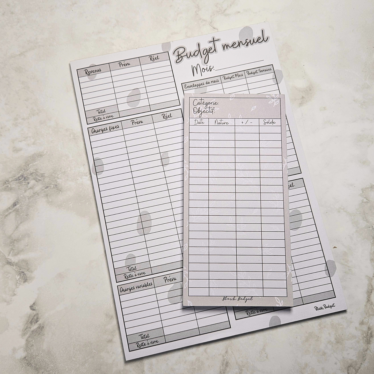 DUO Bloc-notes | Budget mensuel & Trackers