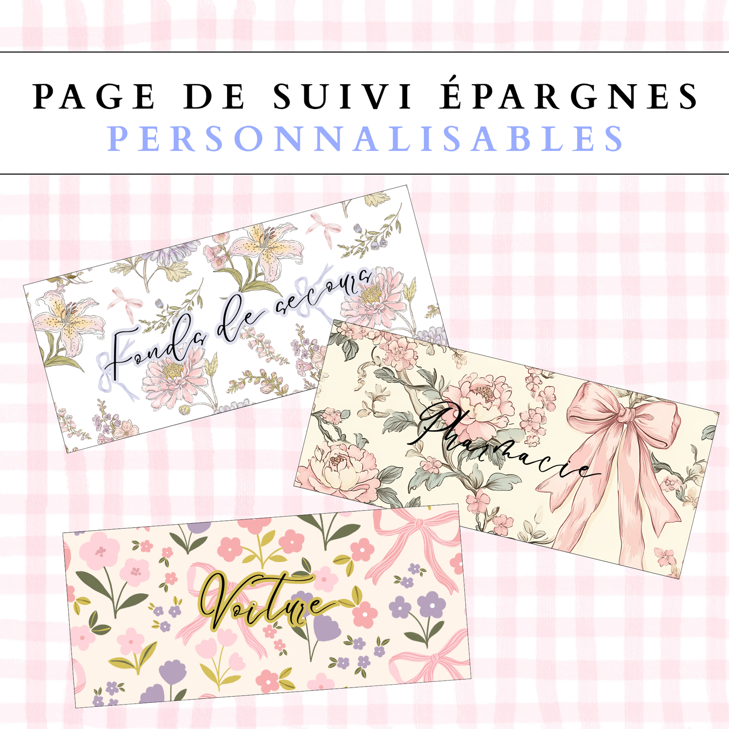 Page de garde épargnes | PERSONNALISABLE