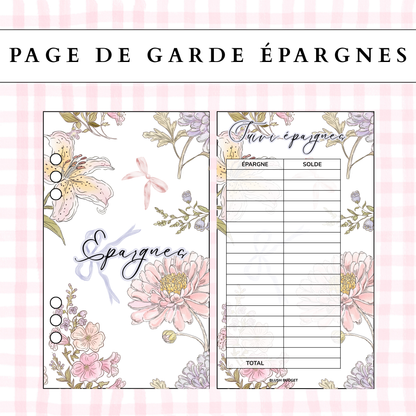 Pages de suivi perforées | Epargnes