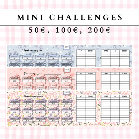 Mini challenges 50€, 100€ ou 200€