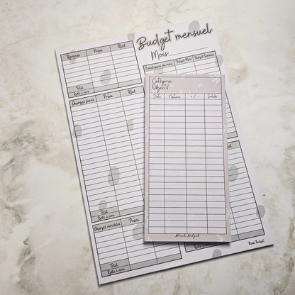 DUO Bloc-notes | Budget mensuel & Trackers
